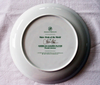 Water Birds of the World American Golden Plover Collector Plate 9" 1981  #47 VV MTS