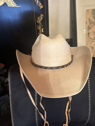 Vintage Sahuayo La Providencia Straw Western hat Made in Mexico Size 30 #47 VV MTS