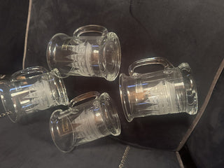 Vintage Toscany Coffee Beer Mug Glass Etched Schooner Windjammer Ship Crystal #47 VV MTS|133473