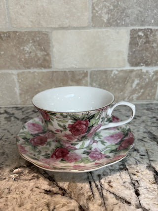 Floral Tea Cup and Saucer RCD|71904