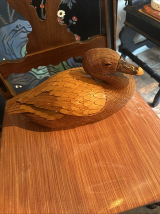 1960's Mid Century Wooden Asian Duck Box #47 VV MTS