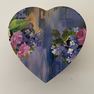 cardboard heart box, floral design RSV|156721