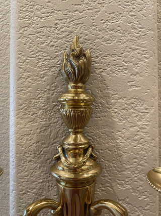 Stunning vtg brass wall sconce RCD