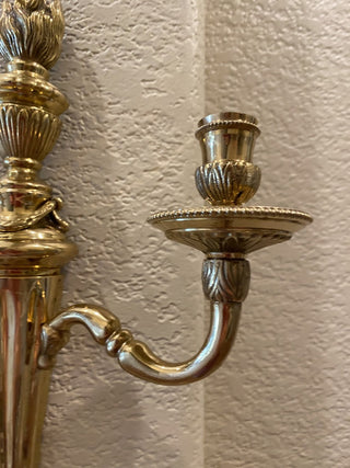Stunning vtg brass wall sconce RCD