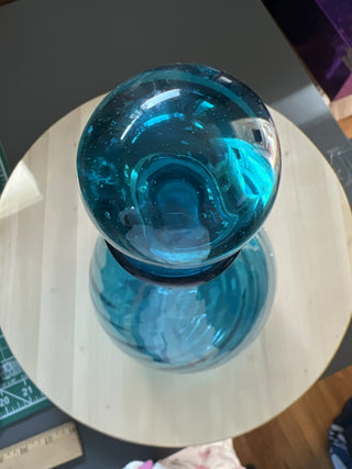 Handblown turquoise Decanter with stopper  RSV|66327