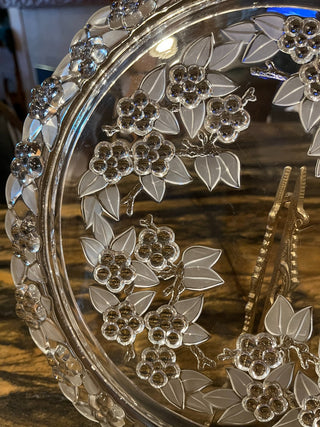 Mikasa Poinsettia Crystal Carmen 13" Serving Platter RSV|124990