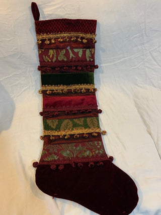 33” stocking/cardholder velvet brocade 5 pockets MTS|132241