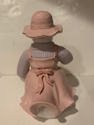 10” Female Snowman pastel rare|139455