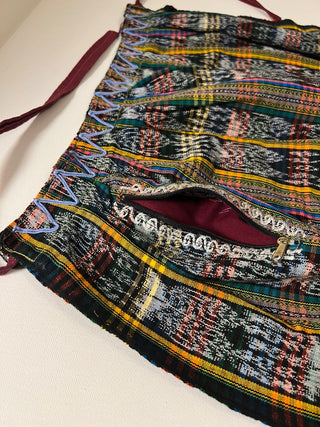 Vintage Guatemalan embroidered floral apron RSV
