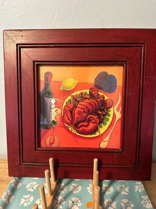 Framed Print Wine 14x14 MTS