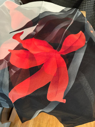 Scarf 60x36 Red Orchids MTS|94915