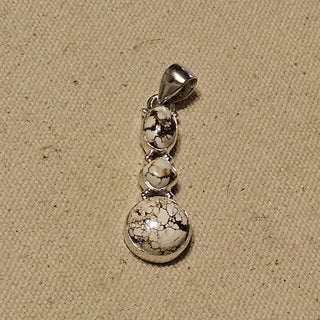 .925 3 stone wild horse pendant|90779