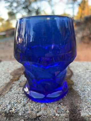SINGLE Vintage Viking Glass "Georgian" Glass Tumblers Cobalt Blue Mid-century