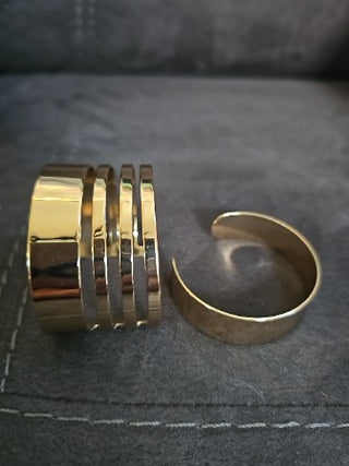 2  Goldtone  Cuff Bracelet