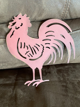 Rustic Metal Hanging Rooster~MTS|85180