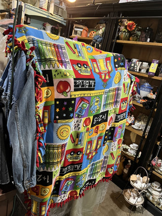 “School Days” Fleece Tie /Knotted Blanket RCD|122557