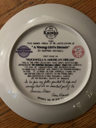 Norman Rockwell Limited Edition Plate B-18 MTS|132136