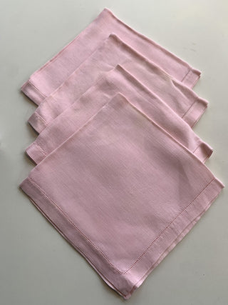 Pink linen napkins -set of 4|51976