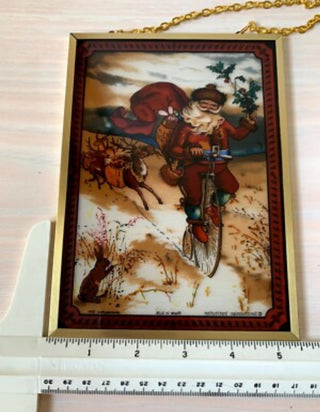 Vntg Christmas stained glass|127051