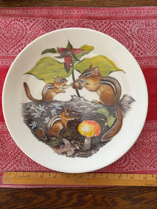 Chipmunks Trillium and Mushroom collector’s plate 1977