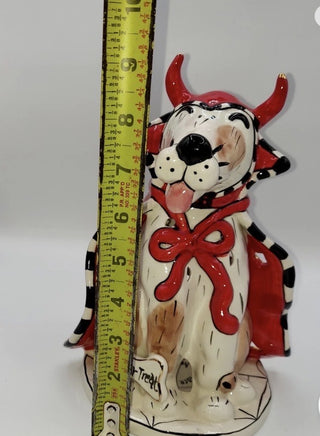 Blue Sky Clayworks Goldmic Halloween Dog Trick or Treat Tealight Candle holder #63 VV MTS|117764