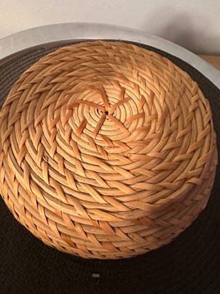 Basket 7.5inch natural round w/lid MTS|131312