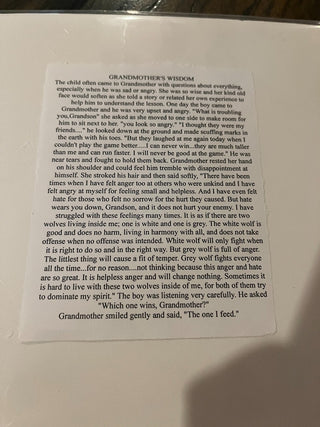 Grandmother's Wisdom Unframed Art #249/350 RSV|112482