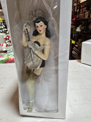 Vintage Pin Up Girl Ornament - LL - RCD