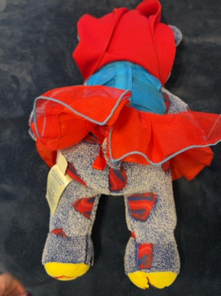 2016 BAB Man of Steel Superman Teddy Bear Plush 17" DC SUPERGIRL OUTFIT Retired