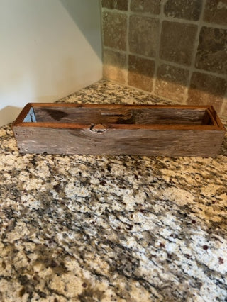 17” Rustic Wood Planter Box/Shelf