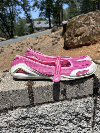 12F Lands' End Womens Mary Jane Sneakers Water Shoe-BERMUDA PINK SIZE: 10 RSV|82817