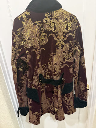 Charades Royal Brocade Jacket 1X VV MTS