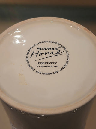 White Canister w/ lid Wedgwood Festivity RSV