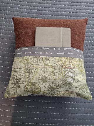 16x16 Prayer/Journal Pillow (maps)-RCD