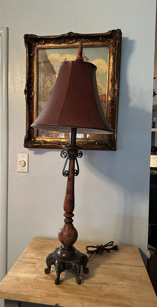 SET ONLY 2 Lamps, Shades, Finials MTS