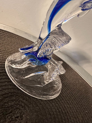 Dolphin HandBlown Sits on Tail MTS|91425