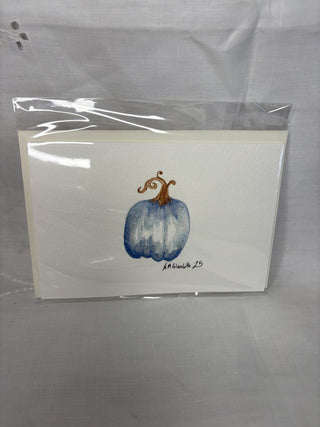 Original Pumpkin Watercolor Card 4x6 RSV