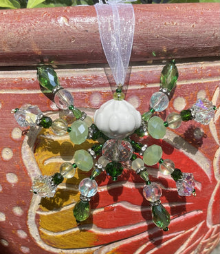Spider Sun Catcher green/crystal/white|63655