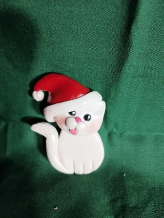 Lrg white cat magnet rsv|128523