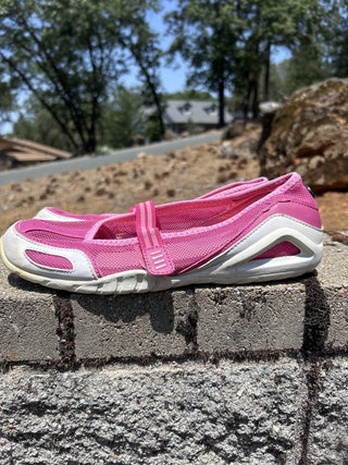 12F Lands' End Womens Mary Jane Sneakers Water Shoe-BERMUDA PINK SIZE: 10 RSV