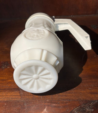 2pc Vtg Wheaton milk glass syrup pitcher NM MTS|116455