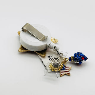 Patriotic Star Retractable Badge Holder|76202