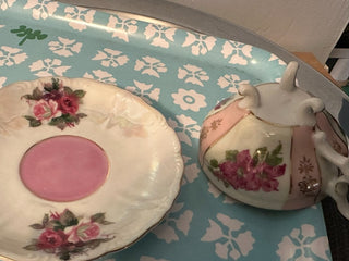 Vintage Teacup Pearlized Pink Rose MTS|115074