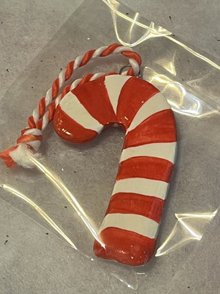 Handcrafted Clay Candy Cane Ornament | Gift Tag|129740