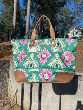 NEW Stella & Dot Getaway IKAT Expandable Tote Bag