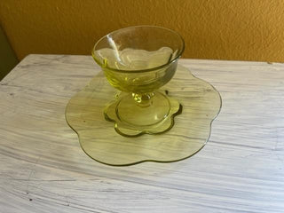 #24 Yellow Sherbet & Saucer -Set of 6|11003