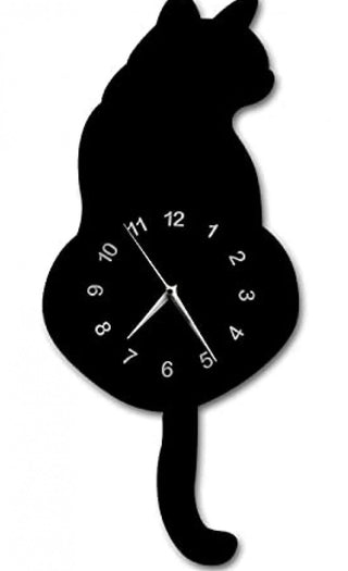 Black and White Cat Wall clock #62 VV MTS|72948