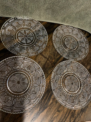 Vintage Federal Glass Co. Heritage Pattern 8" Salad Plate RSV