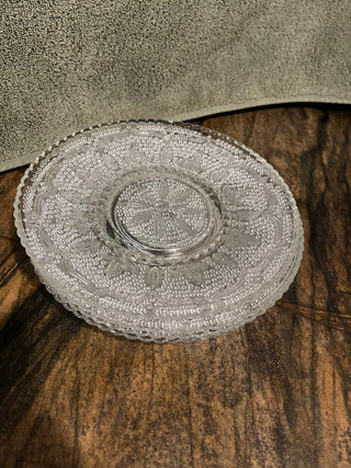 Vintage Federal Glass Co. Heritage Pattern 8" Salad Plate RSV