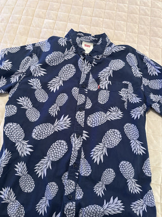 Levi Cotton Button Down Short Sleeve Size M MTS